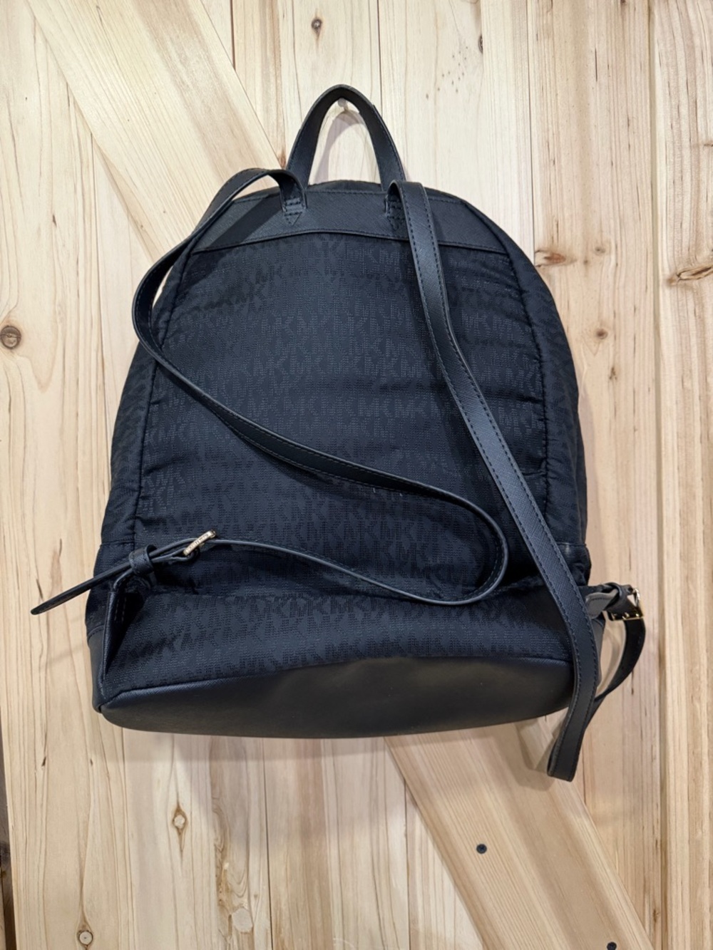 Michael Kors Black Nylon Backpack with Gold Hardware - Picture 3 of 3